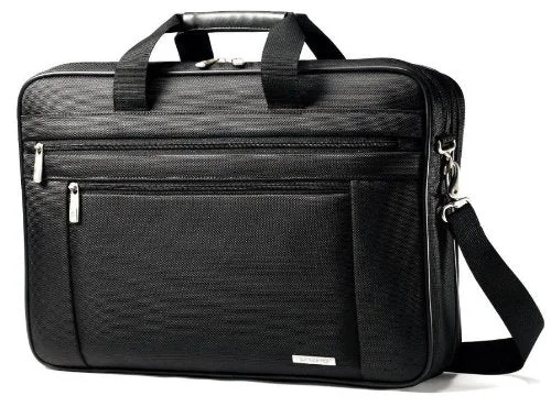 Samsonite 17" Classic Slimbrief Notebook Case, Ballistic Nylon, 17-3/4 X 4-1/2 X 12, Black