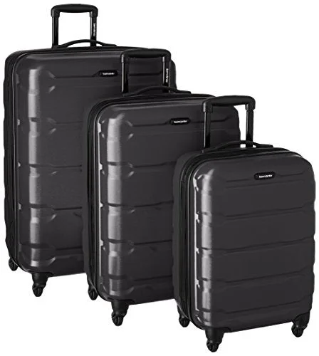 Samsonite 68311-1041 Omni Pc Hardside Spinner  20 24 28,  Black,  3 Piece Set