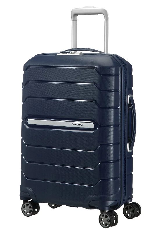 SAMSONITE Flux - Spinner 55/20 Expandable Hand Luggage, 55 cm, 44 liters, Blue (Navy Blue)