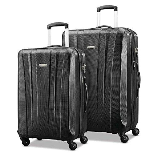 Samsonite Pulse Dlx Lightweight 2 Piece Hardside Set (20"/28"), Black, Exclusive To Amazon