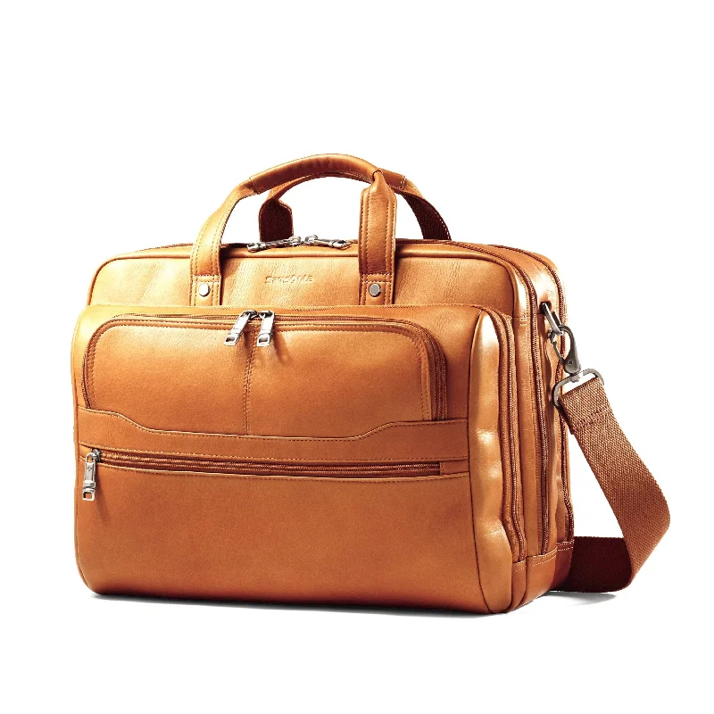 Samsonite Vachetta Leather 2 Pocket Business Case Tan