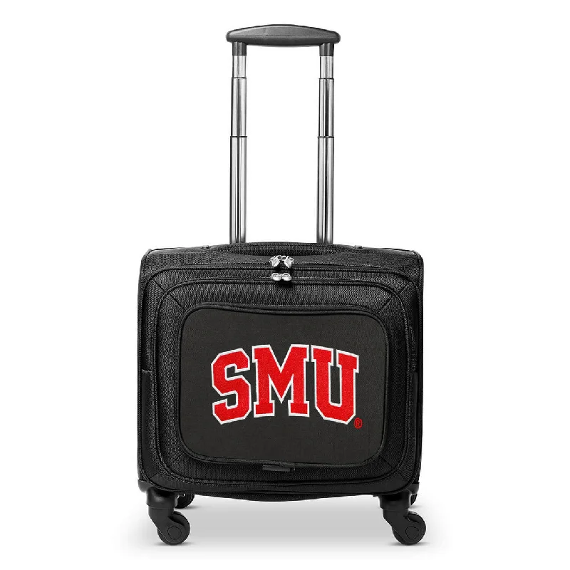 SMU Mustangs 14" Black Wheeled Laptop Overnighter