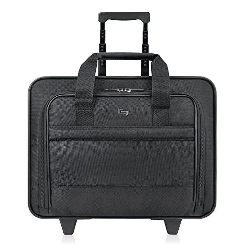 Solo Carnegie 15.6 Inch Rolling Laptop Case, Black