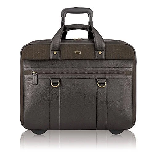 Solo Macdougal 17.3 Inch Rolling Laptop Case, Brown