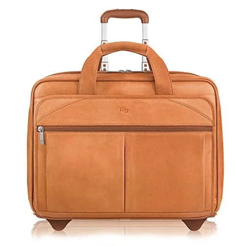 Solo Walker 15.6 Inch Rolling Laptop Case, Tan