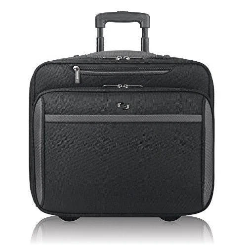 Solo Westside 16 Inch Rolling Laptop Overnighter Case, Black