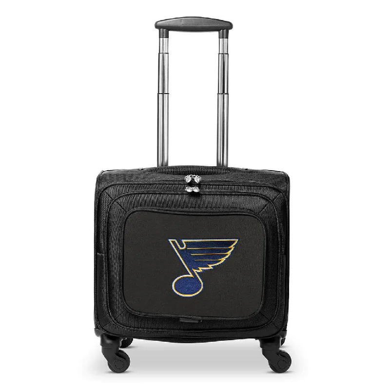 St Louis Blues 14" Black Wheeled Laptop Overnighter