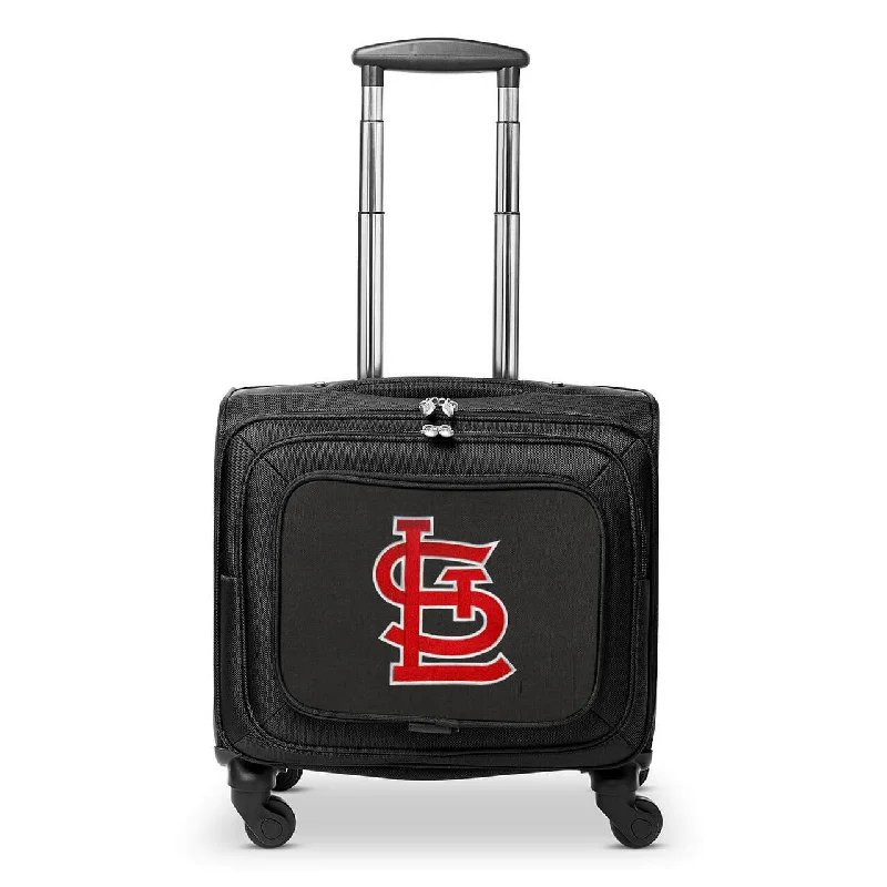 St Louis Cardinals 14" Black Wheeled Laptop Overnighter