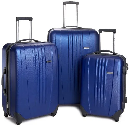 Traveler’S Choice Toronto Hardside Lightweight Expandable Spinner 3-Piece Luggage Set -Navy (