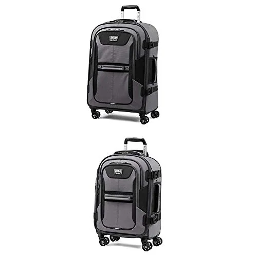 Suitcase for humid weather-Travelpro Bold Expandable Spinner Luggage (21" Carry-on + 26"Checked-Medium, Gray/Black)