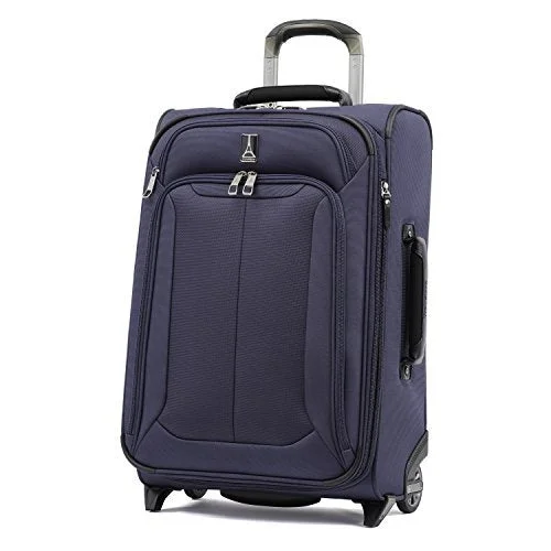 Suitcase with secure handles-Travelpro Skypro Lite 22" Expandable Rollaboard Suitcase (Navy)