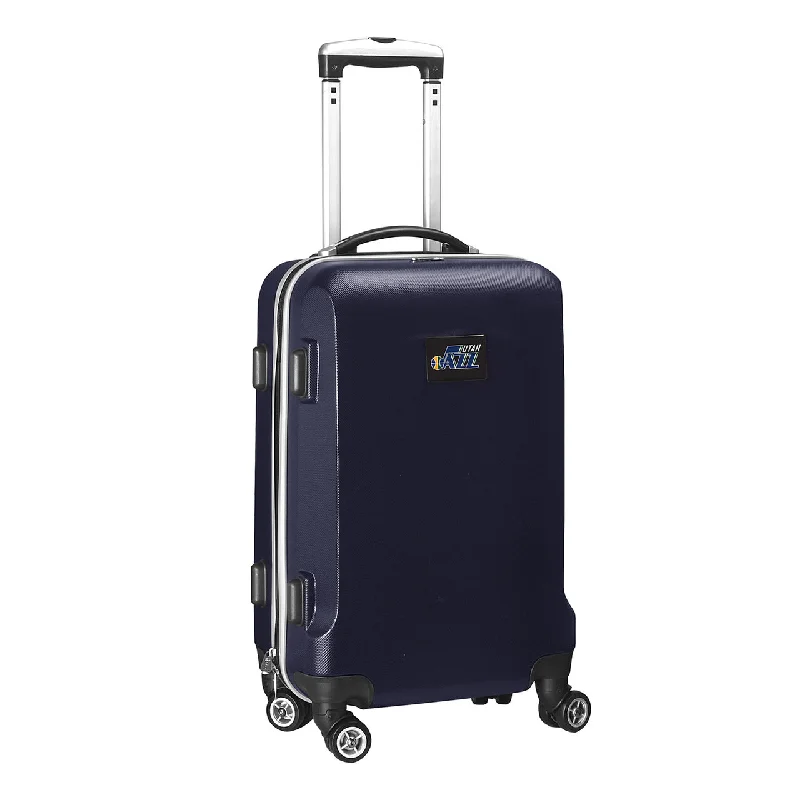 Suitcase for brief outings-Utah Jazz 20" Navy Domestic Carry-on Spinner