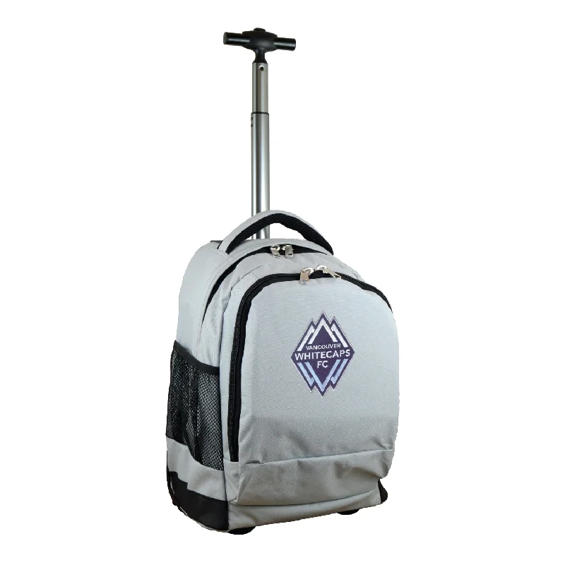 Vancouver Whitecaps FC 19" Premium Wheeled Backpack-Gray