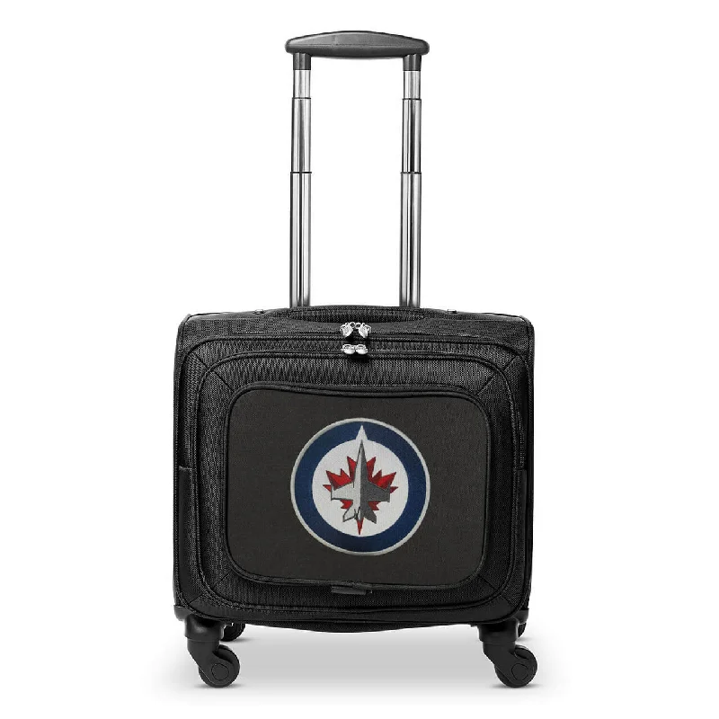 Winnipeg Jets 14" Black Wheeled Laptop Overnighter